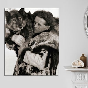 Togo Siberian Husky Art on Canvas, Alaska Sled Musher Winter Cold Alaska Wilderness Wild Dogs With Snow and Sleds CANVAS Print Ready to Hang