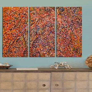 3 panel canvas split, Abstract Expressionism art by Jackson Pollock,Ready to Hang,Jackson Pollock print, Pollock art, Jackson Pollock poster