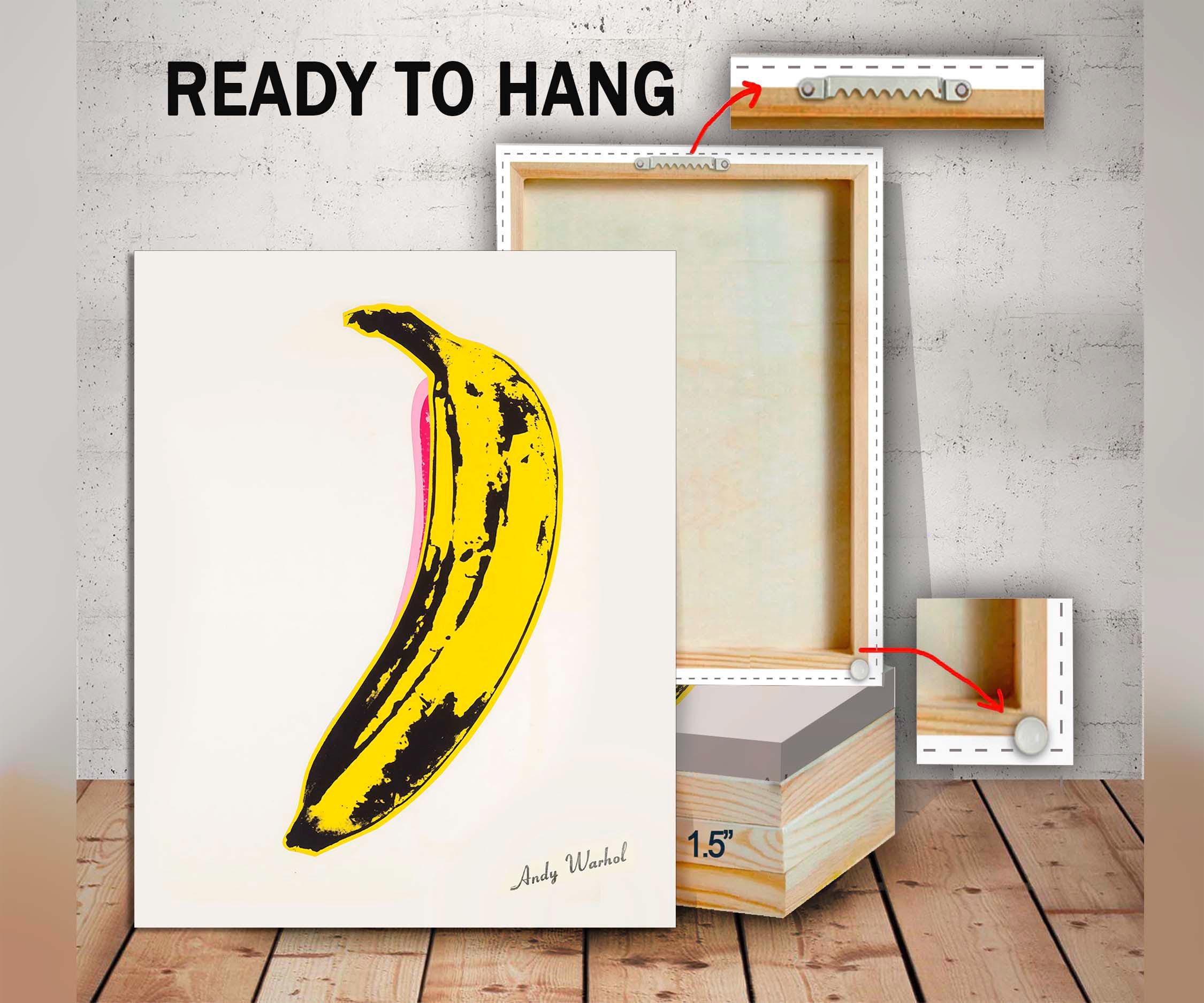 Andy Warhol Canvas Print, Banana Pop Art, Minimalist Pop Art, Modern ...