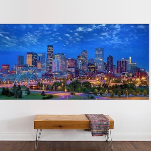 Denver, Colorado Skyline Canvas Print Wall Art Denver CO, USA Cityscape Wall Art, Denver Colorado Giclee Wall Art, CANVAS Art Ready to Hang.