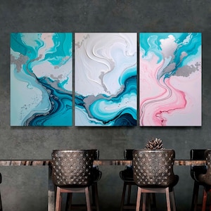 Large Framed Abstract 3-Panel Canvas Art, Modern Landscape Wall Art, Neutral Texture Canvas Print, Living Room Canvas Wall Art Ready to Hang
