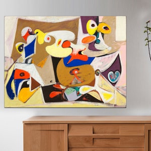 Arshile Gorky After xhorkum Canvas Wall Art, Abstract Artwork Print, Abstract Wall Art, Gorky Expressionism Fine Art on CANVAS Ready to Hang