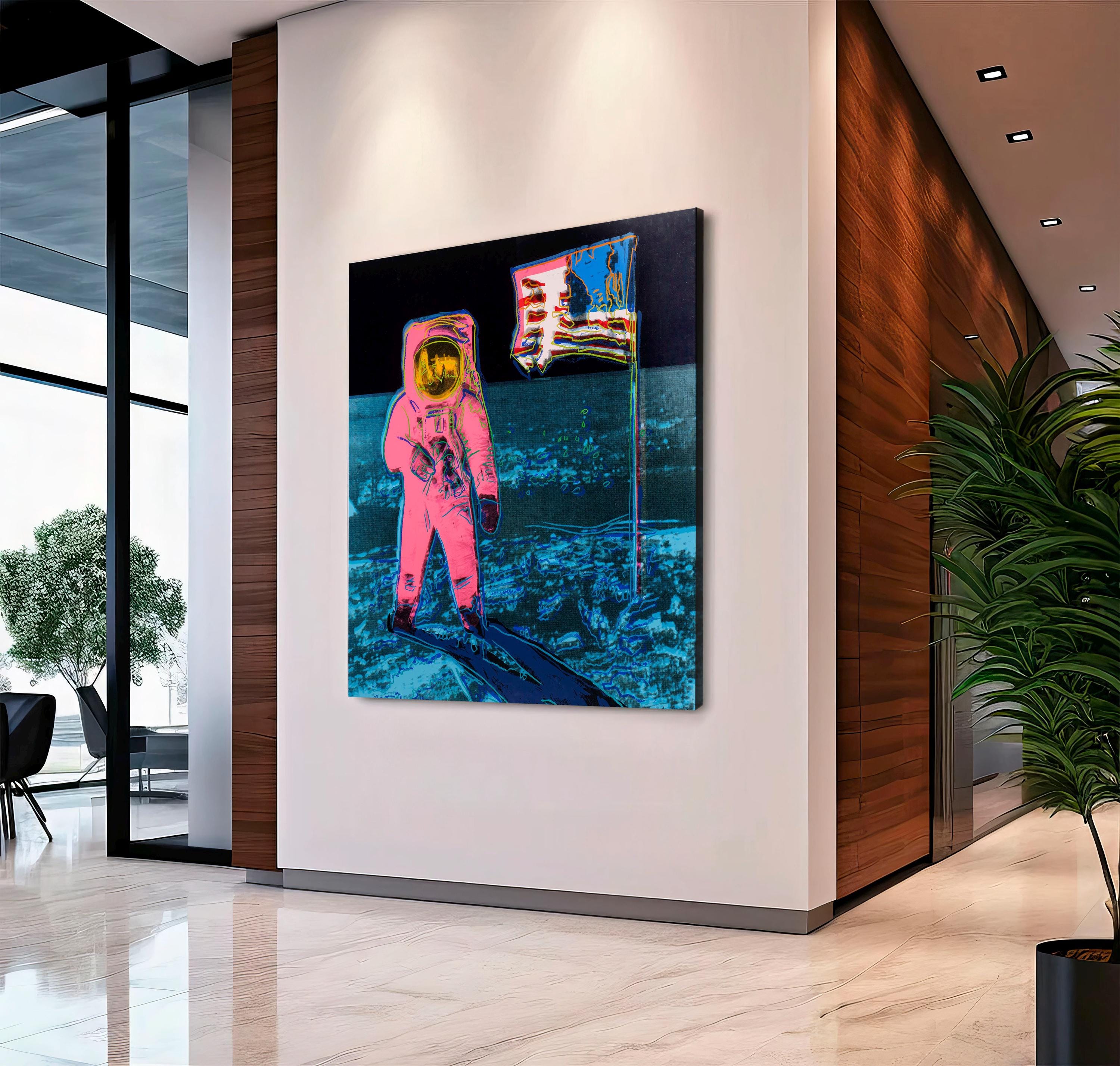 Andy Warhol Moonwalk Canvas, Pop Art Astronaut, Space Decor - Etsy