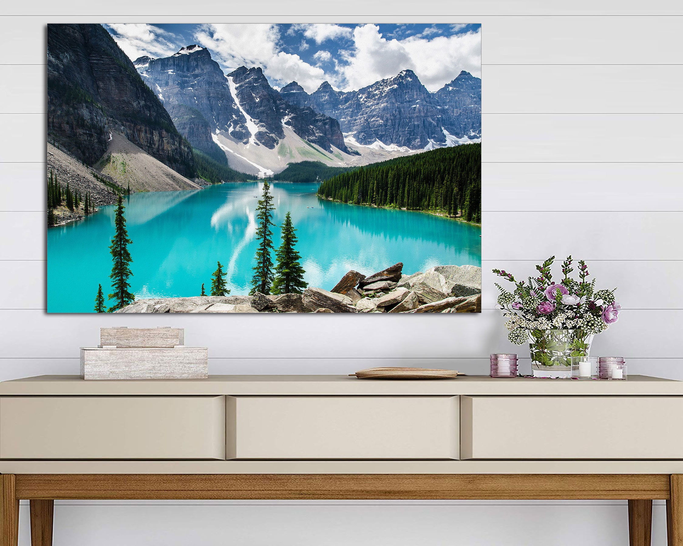 Moraine lake beautiful turquoise colored lake in nature of | Etsy
