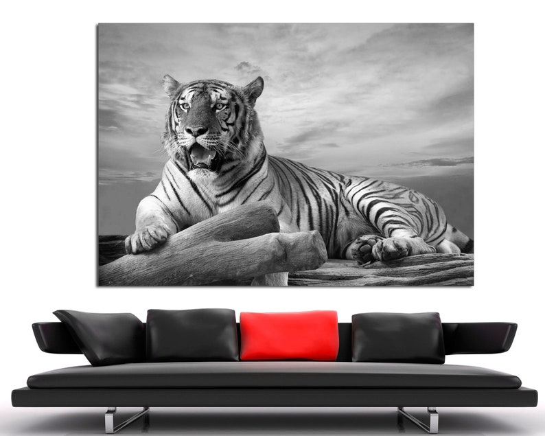 Tiger Canvas Tiger Wall Art Tiger Print Tiger Wall Decor Etsy