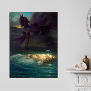 Paul Delaroche, The Young Martyr, Wider Version (1855) Canvas Gallery Wrapped Classic Wall Art, Giclee Wall Art on CANVAS Art Ready to Hang.