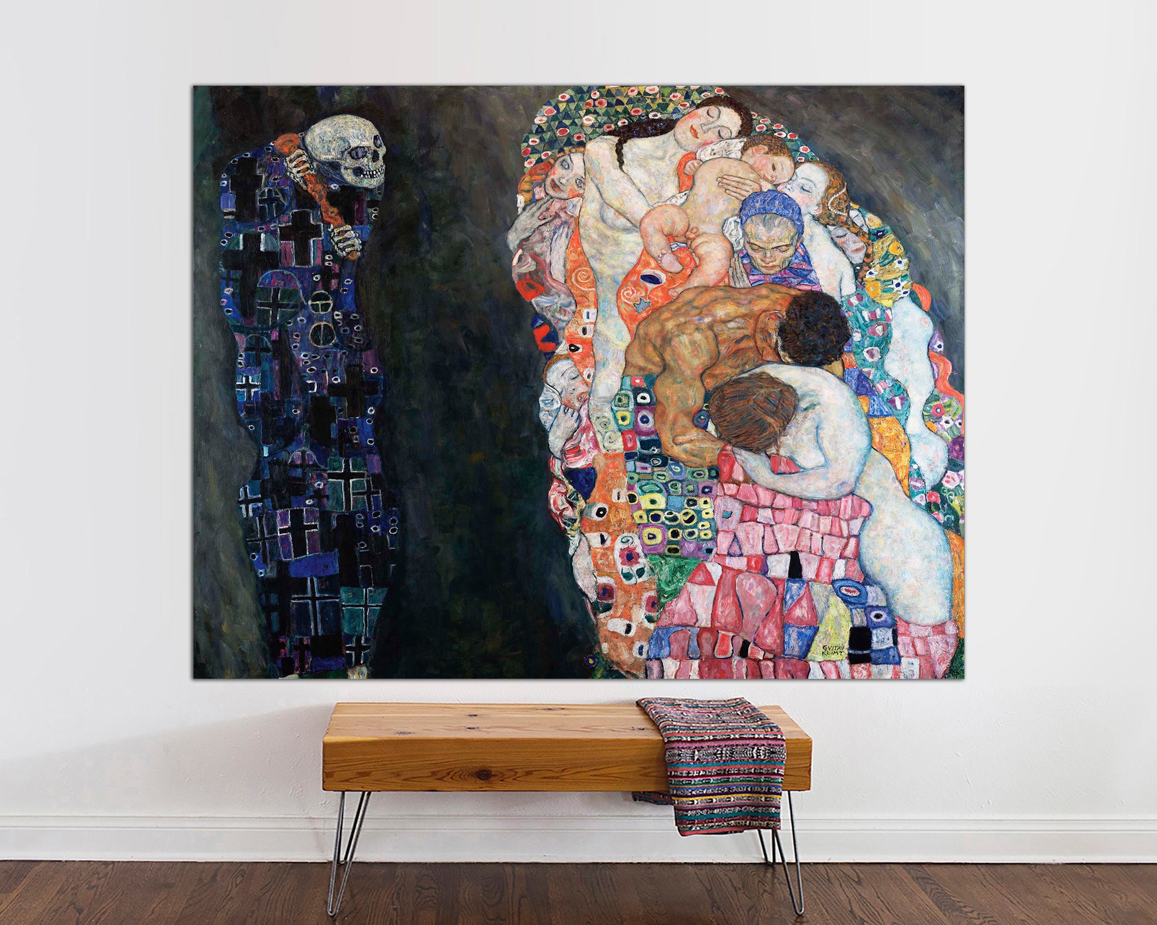 Gustav Klimt Death and Life Canvas Print, Framed Wall Art - Etsy