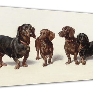 Vintage Dachshunds Canvas Print, Dog Wall Art, Ready to Hang bild 2