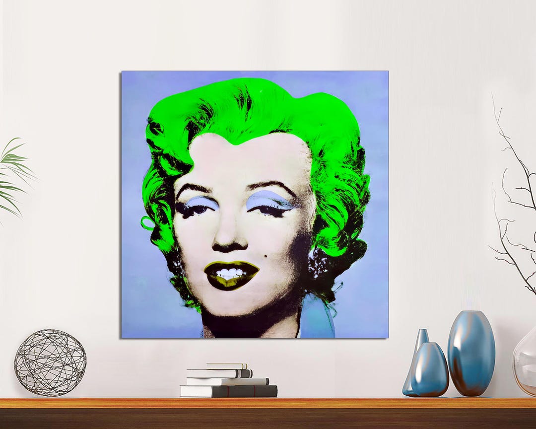 Marilyn Monroe Warhol Style Canvas Print, Pop Art Wall Decor - Etsy