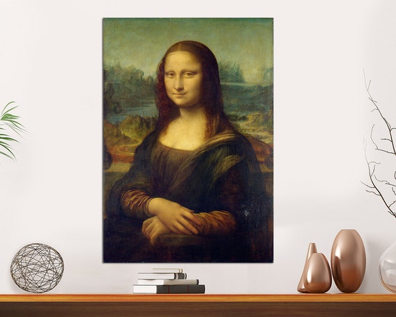Mona Lisa Art Print on Canvas, Ready to Hang