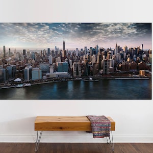 Beautiful New York City Skyline Panoramic Canvas Print Wall Decor Art, Wall Art Print on Stretched Canvas, New York CANVAS Art Ready to Hang