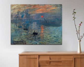 Impression Sunrise by Claude Monet, Giclée Canvas Print