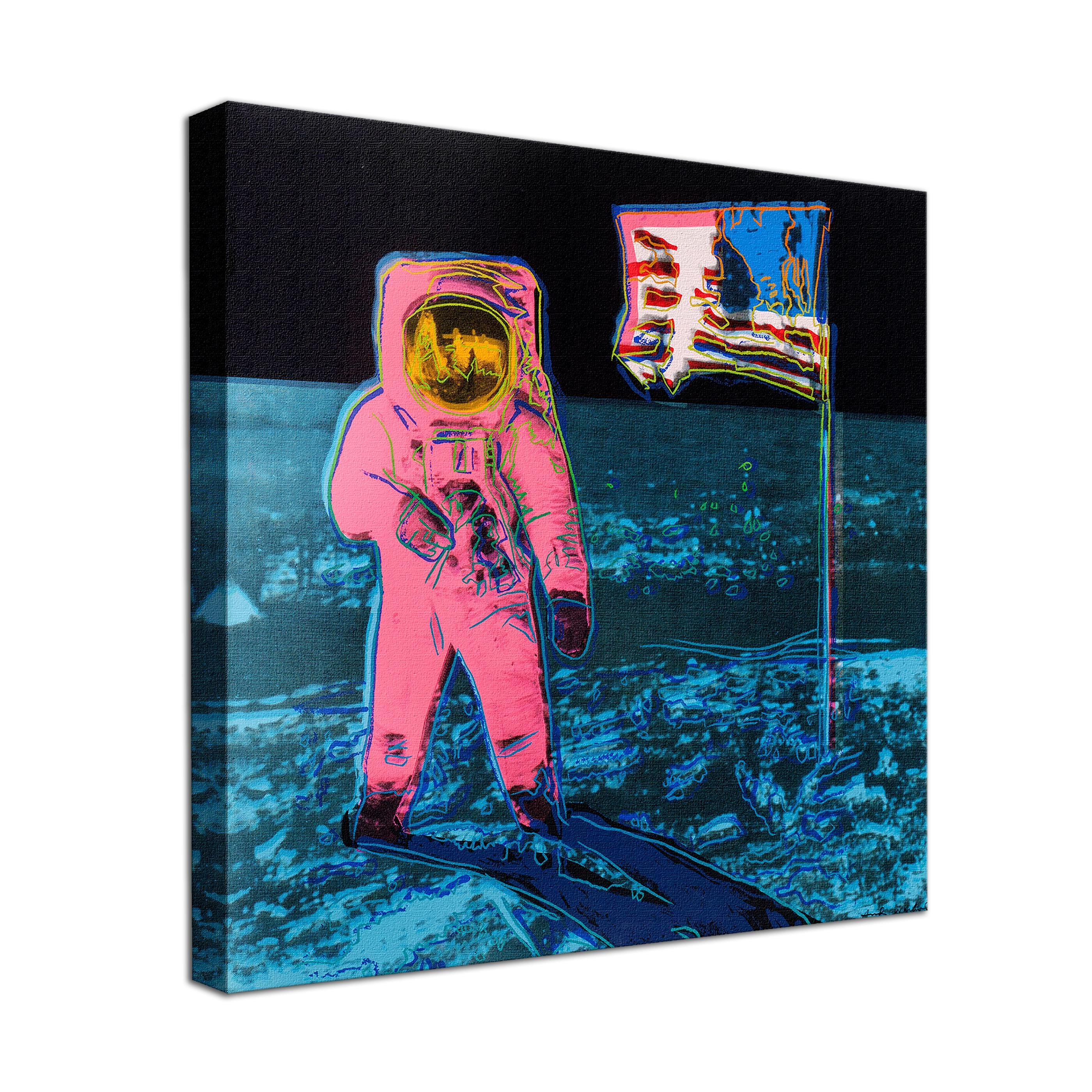 Andy Warhol Moonwalk Canvas, Pop Art Astronaut, Space Decor - Etsy