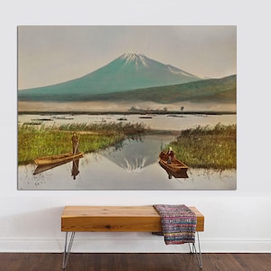 Ogawa Kazumasa, Mount Fuji as Seen from Kashiwabara, Museum Quality Canvas Print, Art of Japan Fuji Art for New Home, CANVAS Ready to Hang.