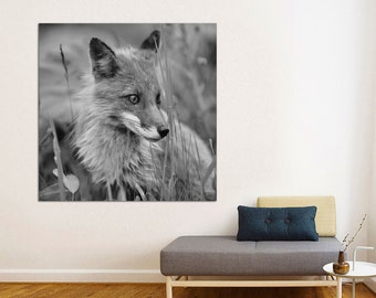 Fox Canvas Print, Fox wall art, Canvas Print. wall art, large canvas wall art, Fox Nursery Decor, Animal Wall Art, Fox, room decor