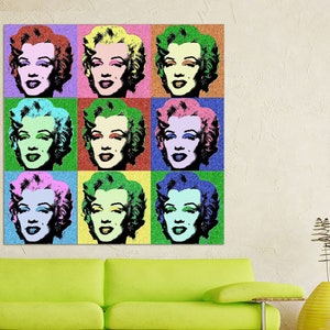 Pop Art Marilyn Monroe, canvas print, Marilyn Monroe modern wall art,Marilyn Monroe decor, gift girlfriend, Monroe wall  decor,Ready to Hang