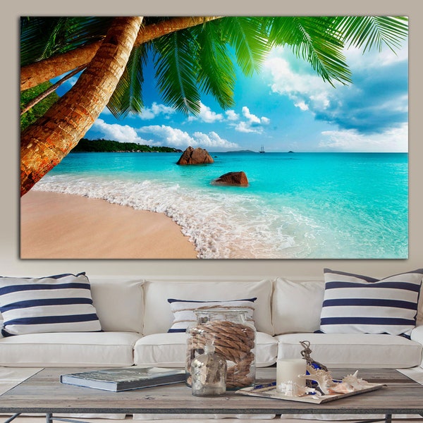 Beach Canvas Print Etsy