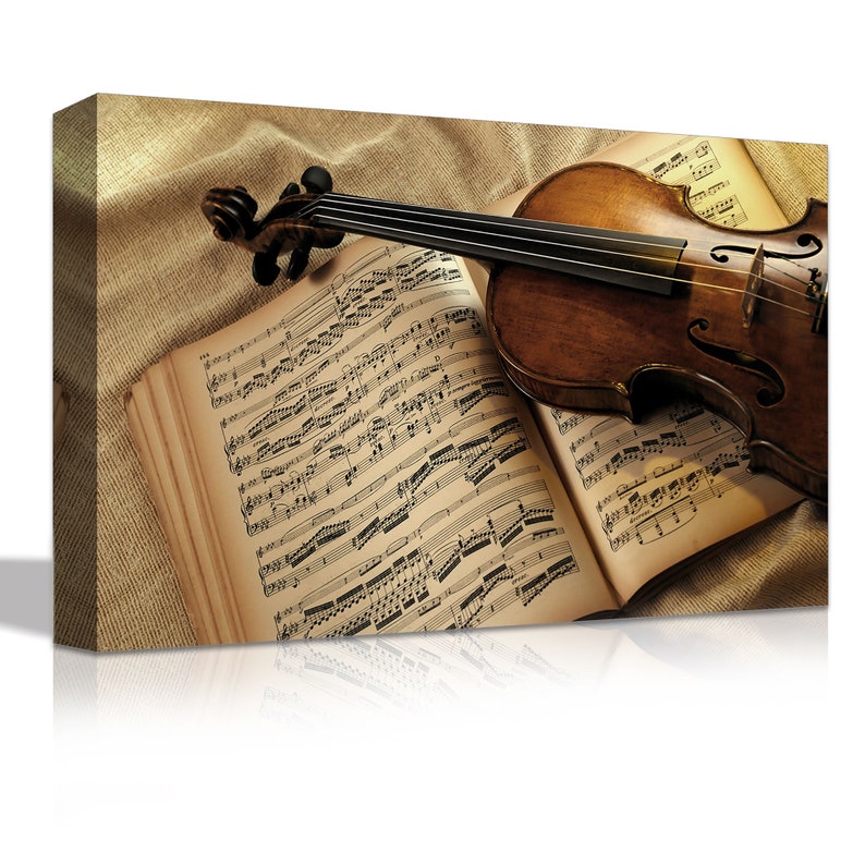 Vintage Violin Music Canvas Print, Modern Office Wall Art - Etsy