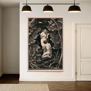 The Fruit Was Never an Apple, Paradise by Max Svabinsky, Paradise Wall Canvas, Love Illustration Art, Fantasy Wall Art, Canvas Ready to Hang