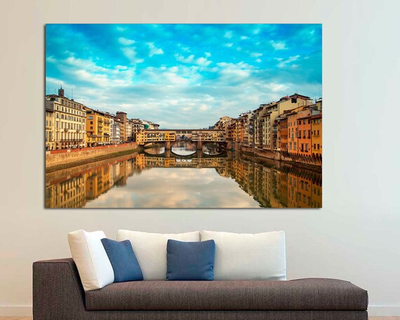 Ponte Vecchio Bridge Over the River Arno Canvas Printwall Art | Etsy
