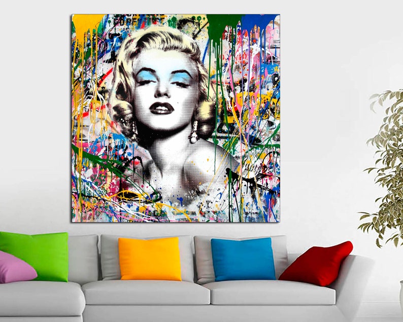 Mr. Brainwash Marilyn Monroe Mixed Media Canvas Print Pop Art - Etsy