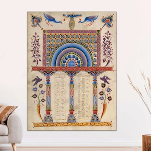 Toros Roslin Armenian manuscript illuminator Armenian Wall Art, Armenian Art, Armenian Gift, Old Armenian Art Ready to Hang Framed Art Print