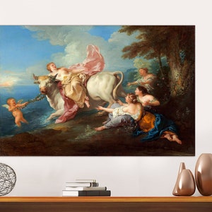 The Abduction of Europa (1632), Classical Wall Decor,Aesthetic Renaissance Rococo Wall Decor,Painting Living Room Decor Canvas Ready to Hang