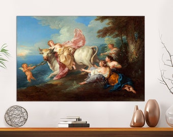 The Abduction of Europa Giclée Canvas Print, Renaissance Rococo Wall Decor