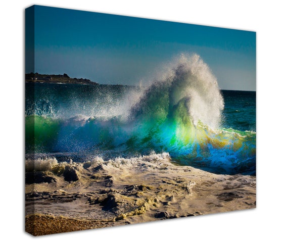 Waves art prints on canvas, ocean wall decoration ideas 