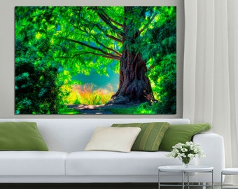 Sunlit Tree Branches Canvas Print, Ready to Hang