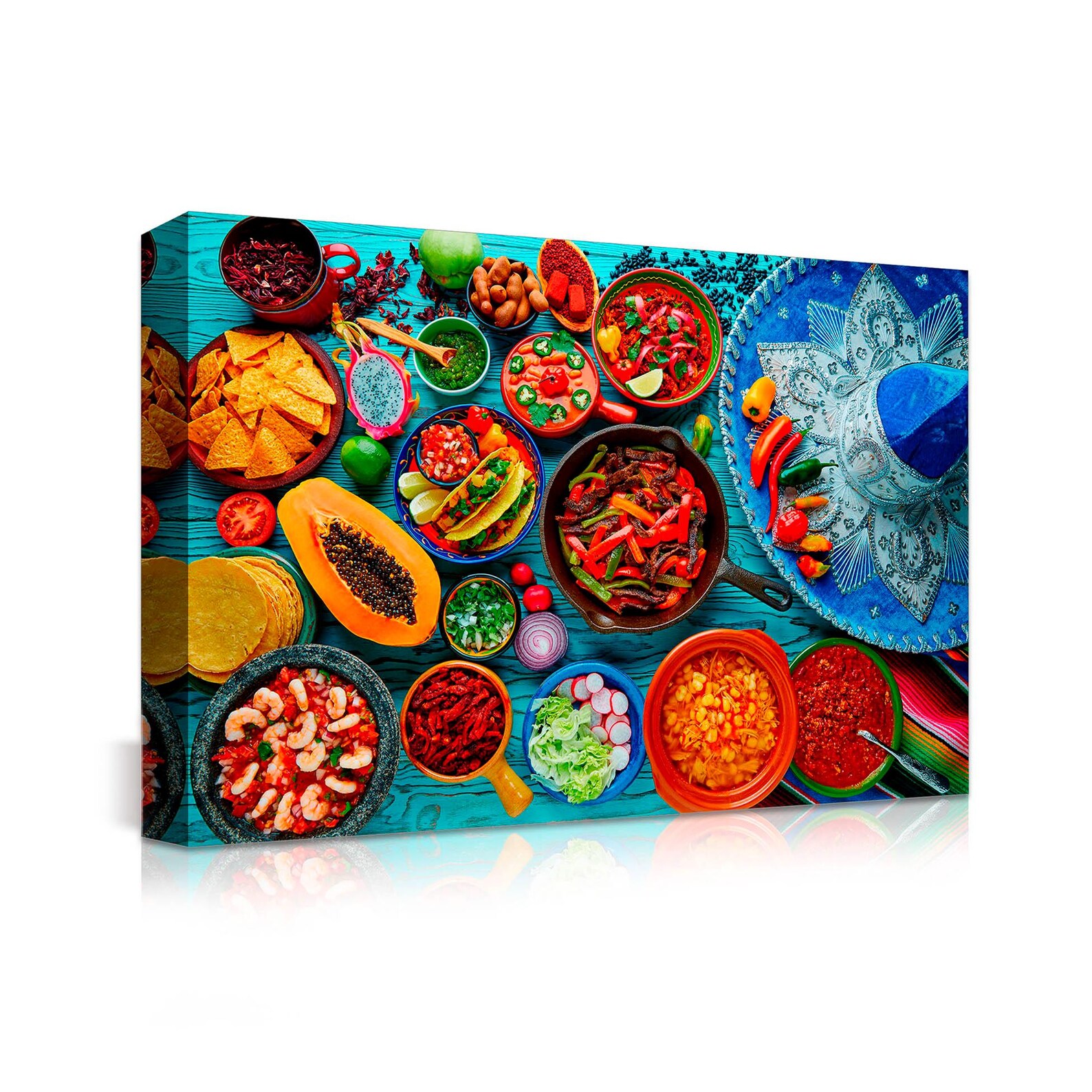 Mexican Food Canvas Art Print, Kitchen Wall Decor, Ready to Hang - Etsy