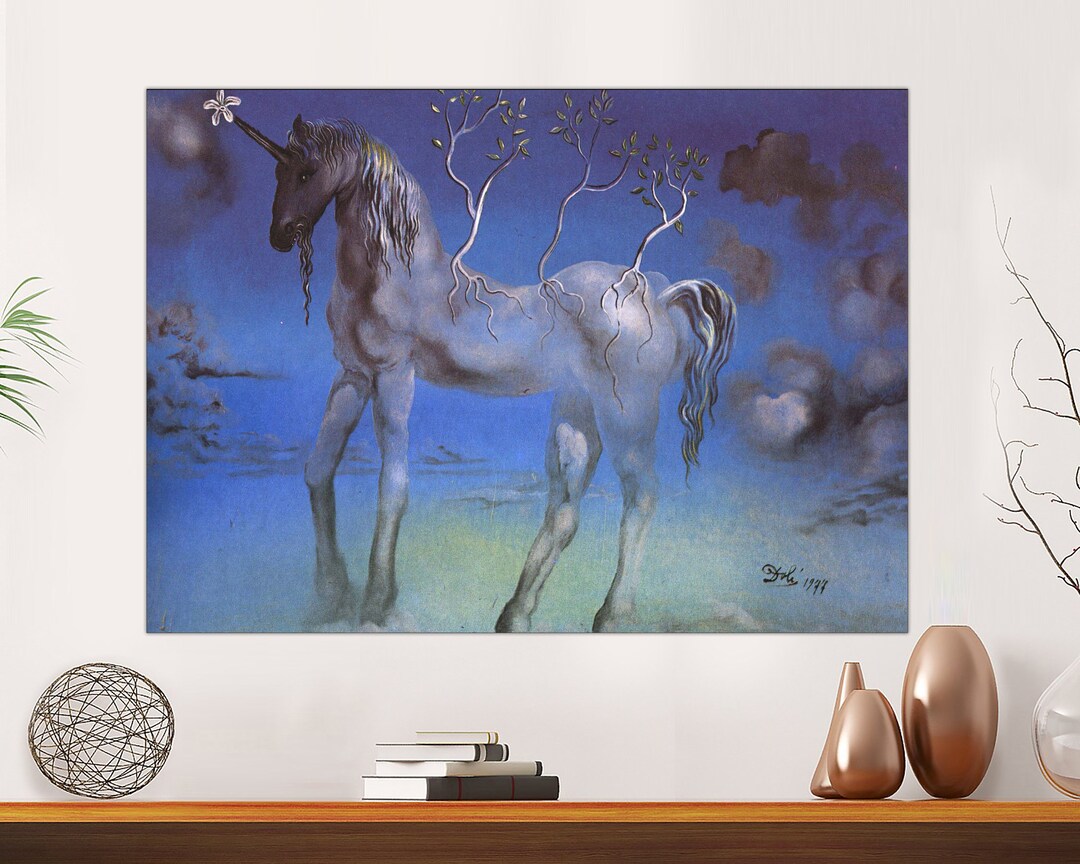 Salvador Dalí Canvas Print - the Hoppy Unicorn Dali Unicorn, Surreal ...
