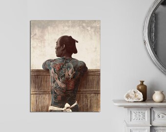 Vintage Japanese Tattoo Poster, Yakuza, Japanese Tattoo