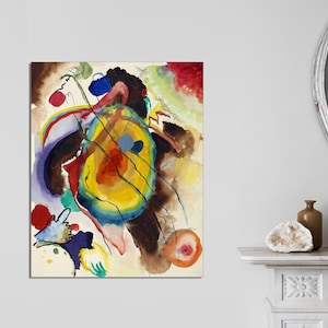 Painting by Wassily Kandinsky, Entwurf zu einem Wandbild fur Edwin R. Campbell, Kandinsky Print, Abstract large art,  CANVAS Ready to Hang.