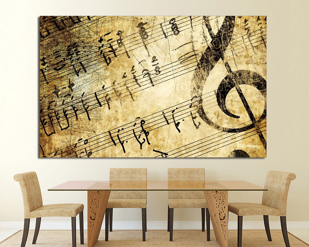 Vintage Music Canvas Print Modern Wall Art Home Decoration Etsy