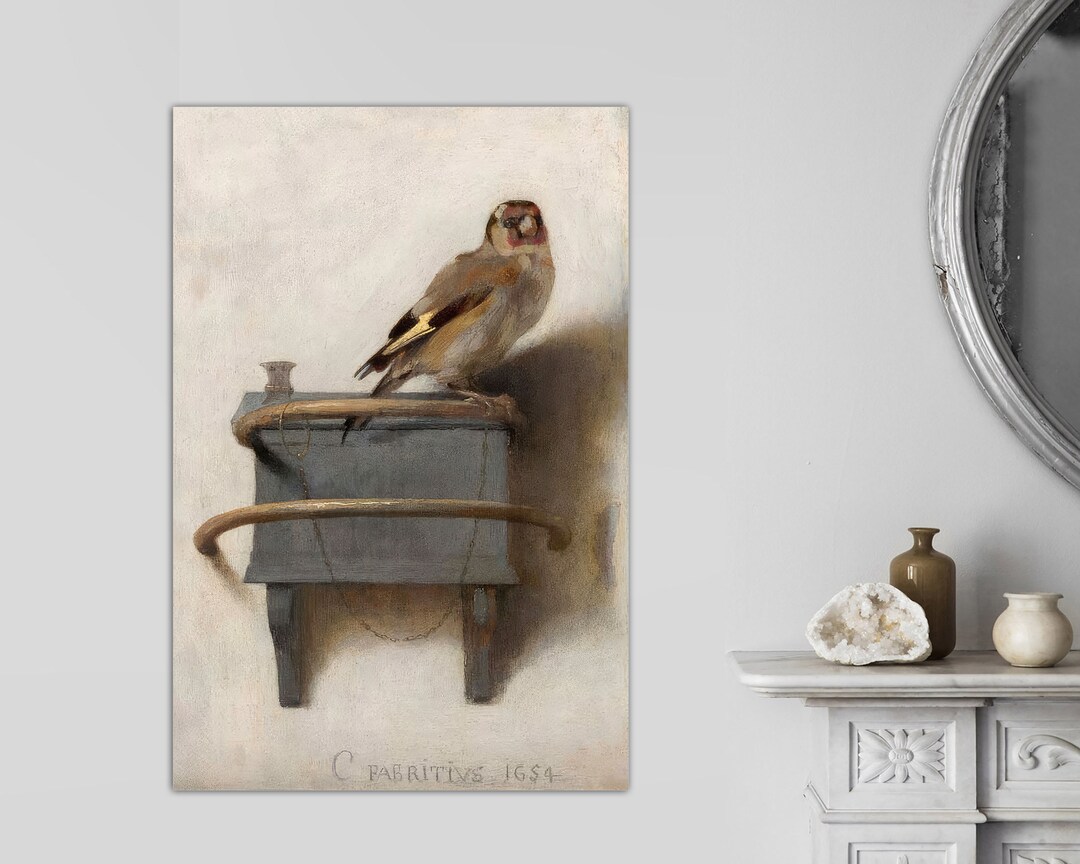 Carel Fabritius - the Goldfinch (1654) - Giclée Canvas Print Ready to ...