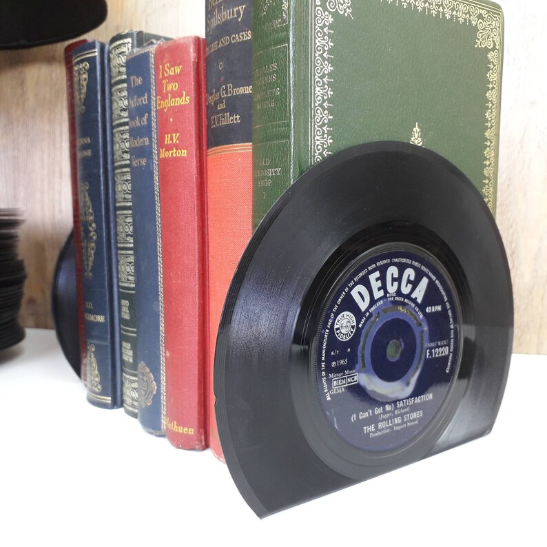 Vinyl Record Bookends pair Etsy