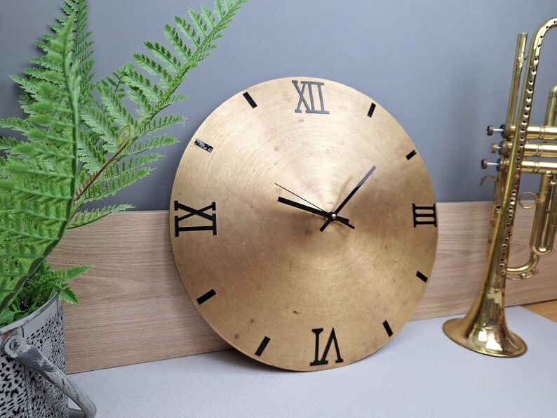 Drum Cymbal Wall Clock, 16