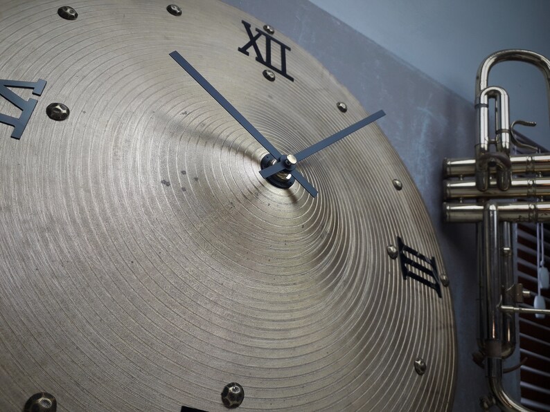 Drum Cymbal Wall Clock, 16