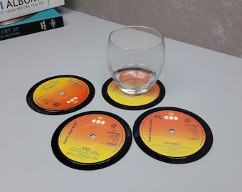 Earth wind & Fire Real Vinyl record coasters | original records, Chic, Sister Sledge, Kool and the gang, Heatwave, George Benson 7" 45rpm
