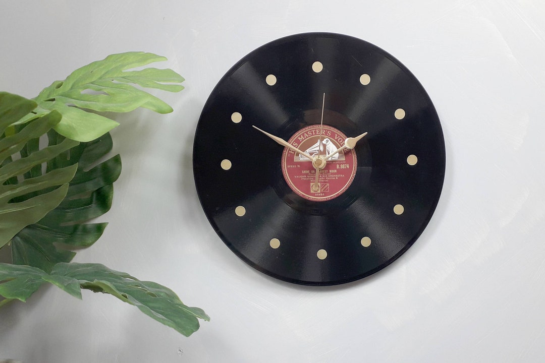 Vintage Record Clock 78RPM, Shellac - Etsy