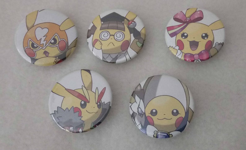 Cosplay Pikachu Upcycled Buttons