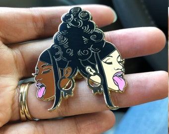 WAP Hard Enamel Pin | Meg Thee Stallion | Cardi B | Rap Culture | Female MC | Black Pin Maker | Pop Culture | Rap Pin | Rap Game