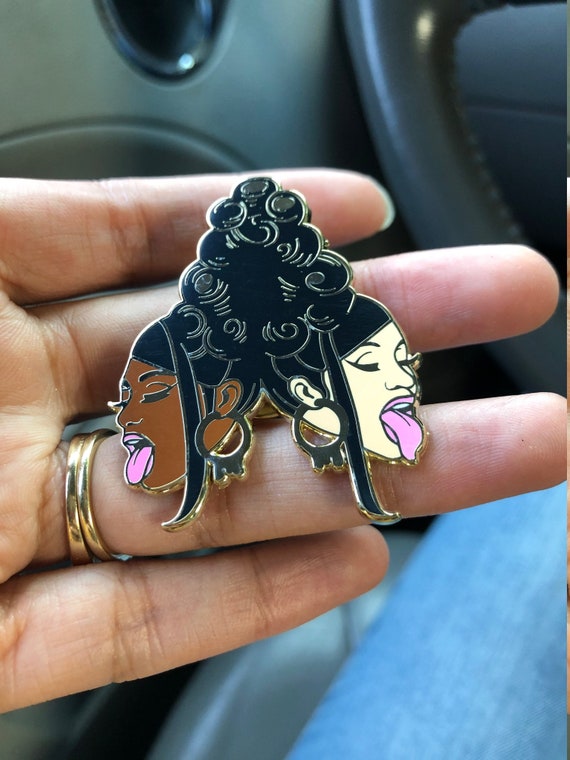 WAP Hard Enamel Pin | Meg Thee Stallion | Cardi B | Rap Culture | Female MC | Black Pin Maker | Pop Culture | Rap Pin | Rap Game