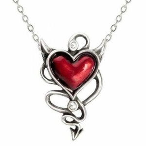 Devil Heart Pendant Made by Alchemy England with Chain