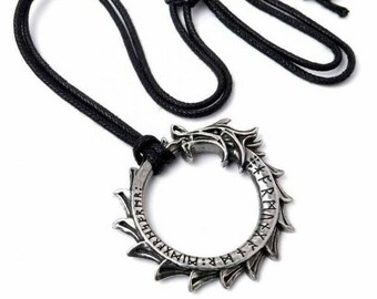 Jormungand Pendant Necklace Made by Alchemy England with Presentation Box