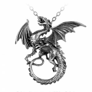 The Whitby Wyrm Pendant, Necklace Made by Alchemy England, Yorkshire Dragon, Gothic, Fantasy, Gift