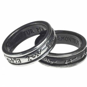 Demon Black Ring & Angel White Ring Made by Alchemy England