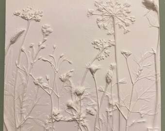 Wild Garden I   Botanical Bas-Relief