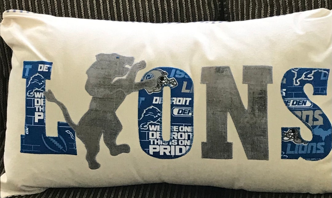 Lumbar Detroit Lions Pillow Etsy
